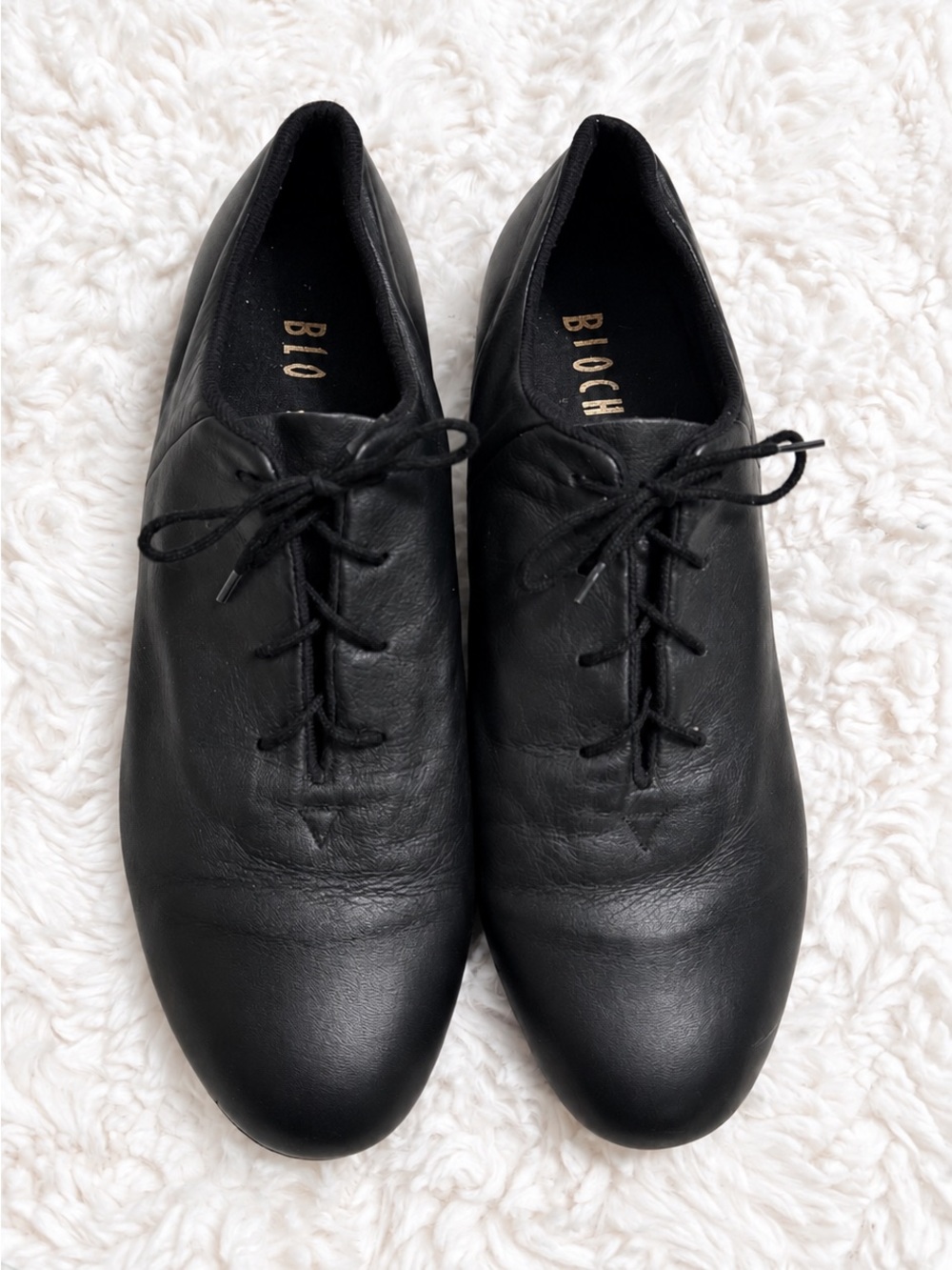 Bloch Black Leather Lace-Up Mens Tap-Flex Leather Tap Shoes Shockwave Sz 11